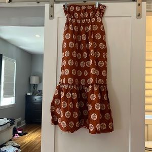 Free People strapless maxi dress